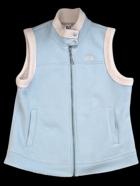 *1343 The North Face fleece snap vest top Women size M